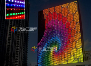 在玻璃幕墻上安裝透明LED顯示屏的工程方案！