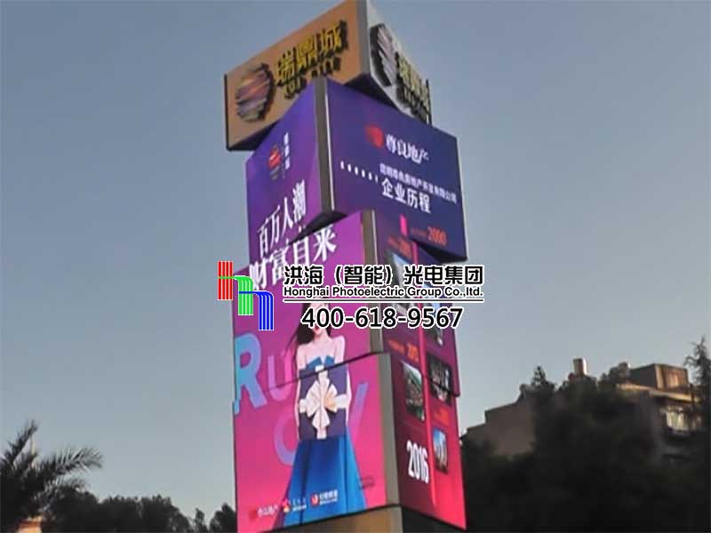 昆明瑞鼎城LED旋轉魔方柱 昆明瑞鼎城LED旋轉魔方柱